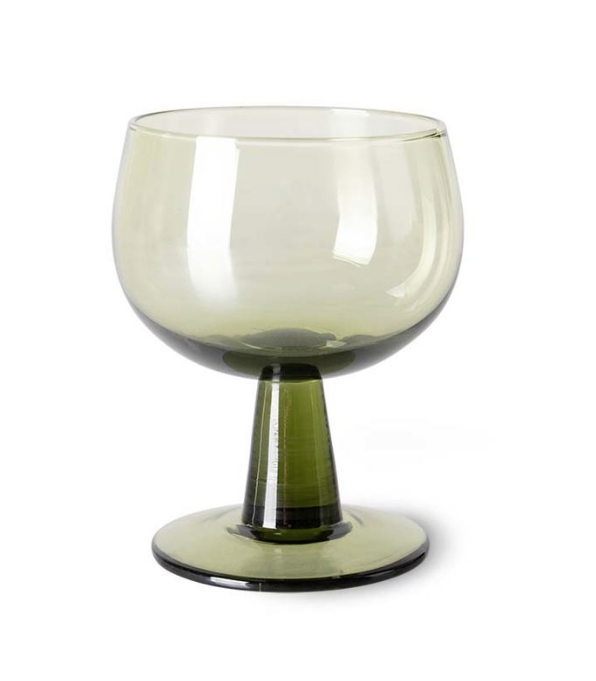 HKLIVING HKLIVING - The emeralds Wine glass low olive green