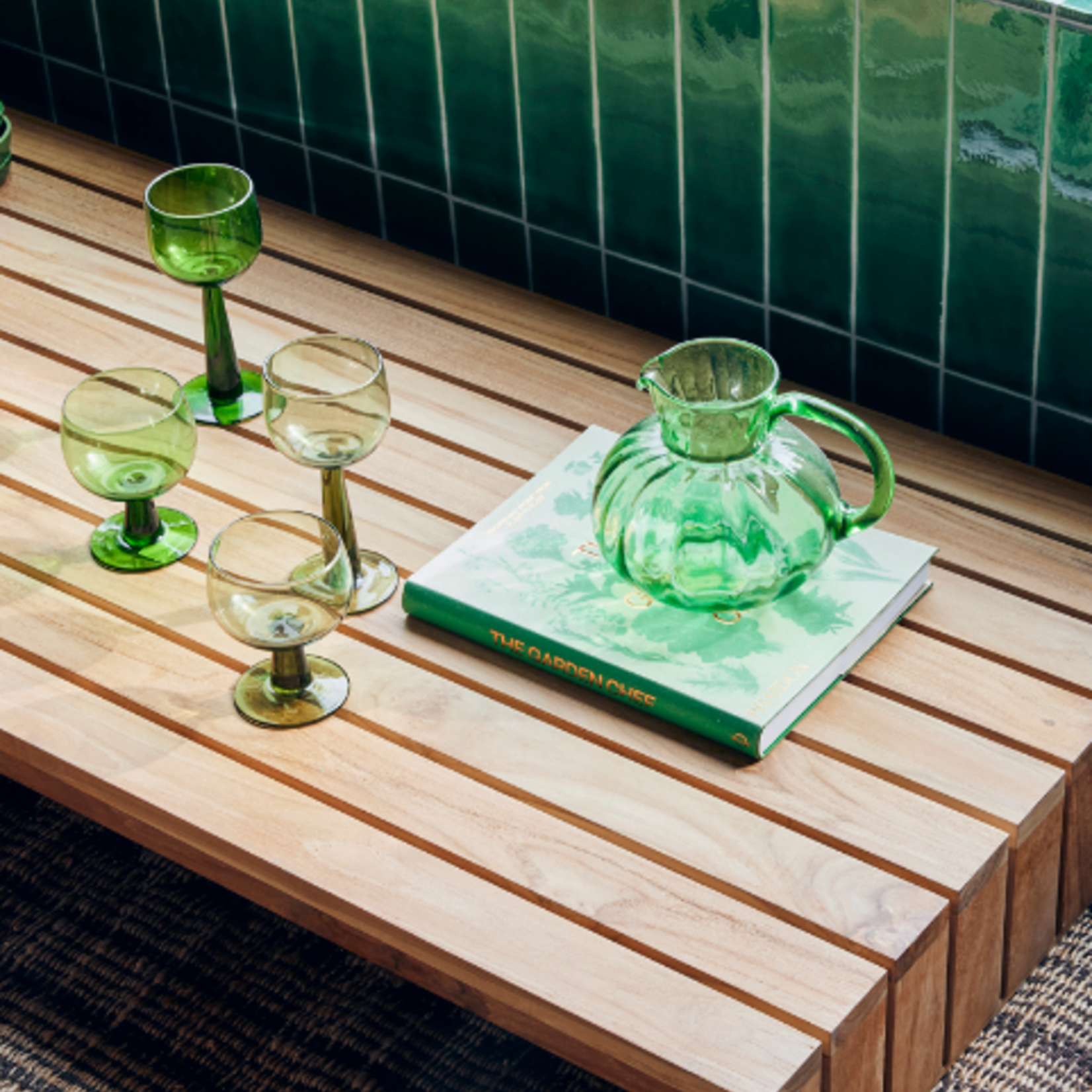 HKLIVING HKLIVING - The emeralds Wine glass low olive green