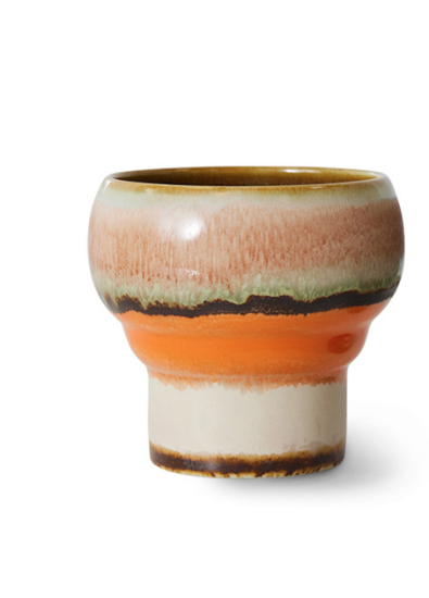HKLIVING HKLIVING - 70's Ceramics Lungo Basalt Oranje