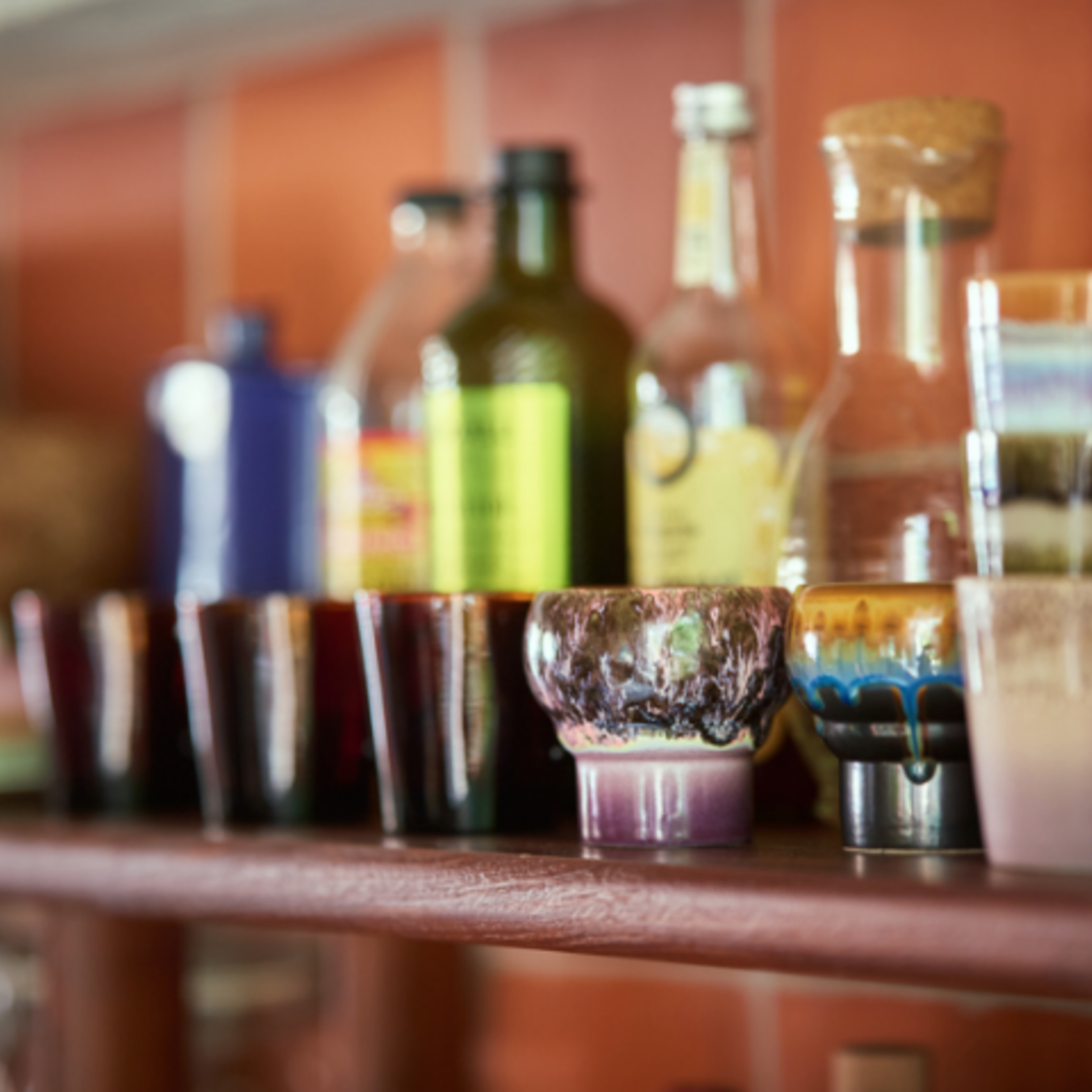 HKLIVING HKLIVING - 70's Lungo mok Merge blauw/zwart ACE7266