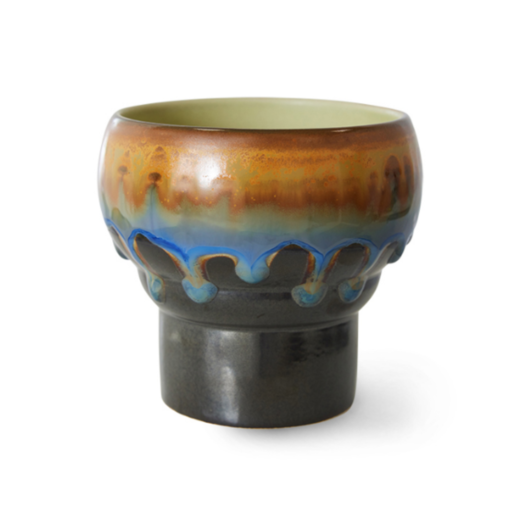 HKLIVING HKLIVING - 70's Lungo mok Merge blauw/zwart ACE7266