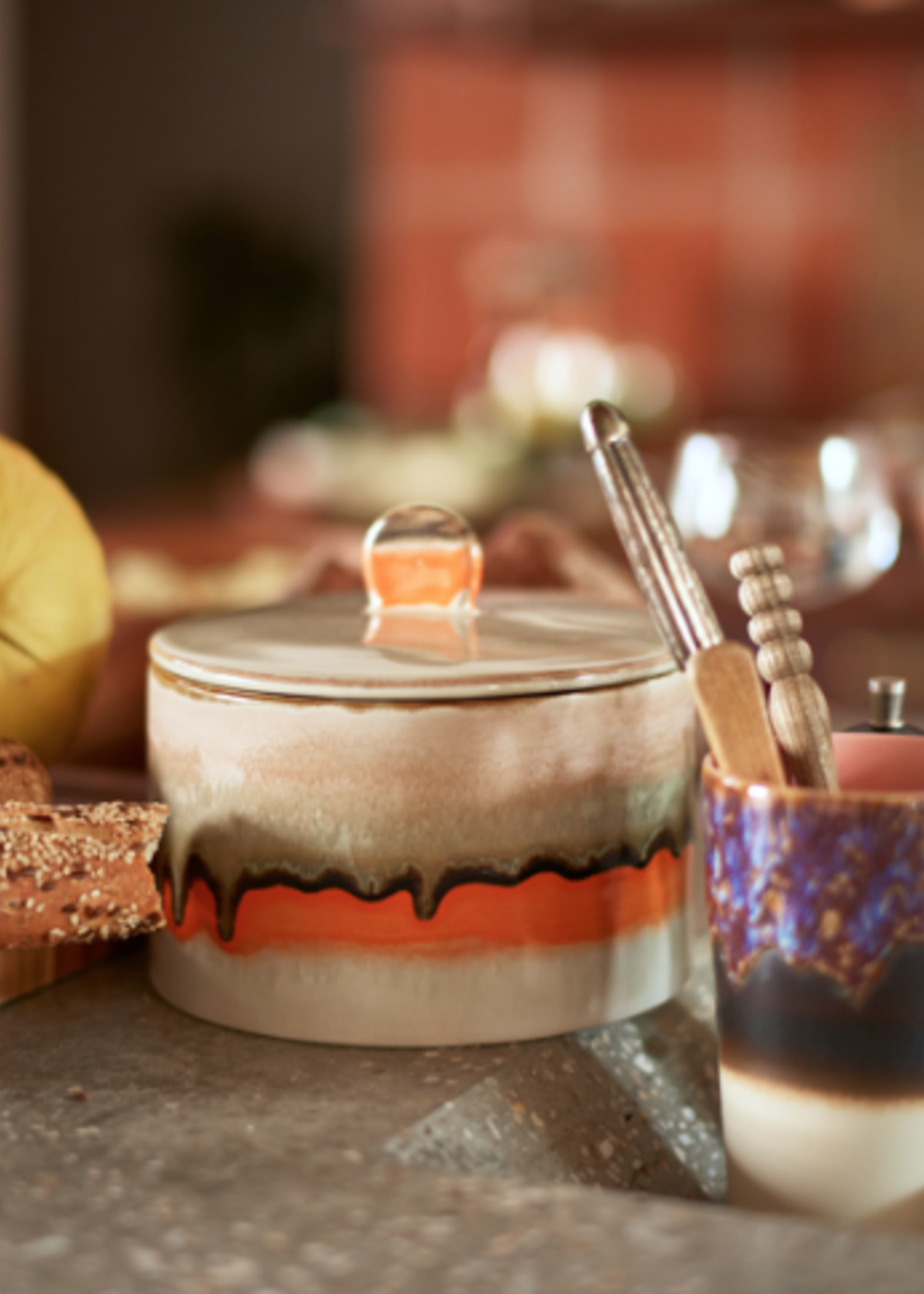 HKLIVING HKLIVING - 70's ceramics Cookie jar burst ACE7256