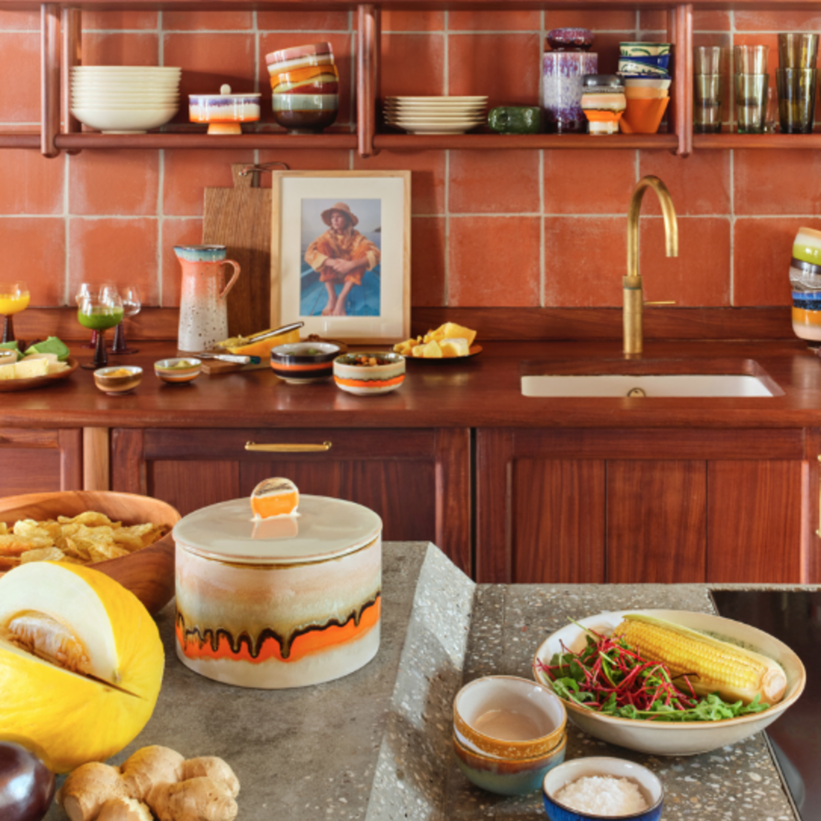 HKLIVING HKLIVING - 70's Koekjespot Burst ACE7256