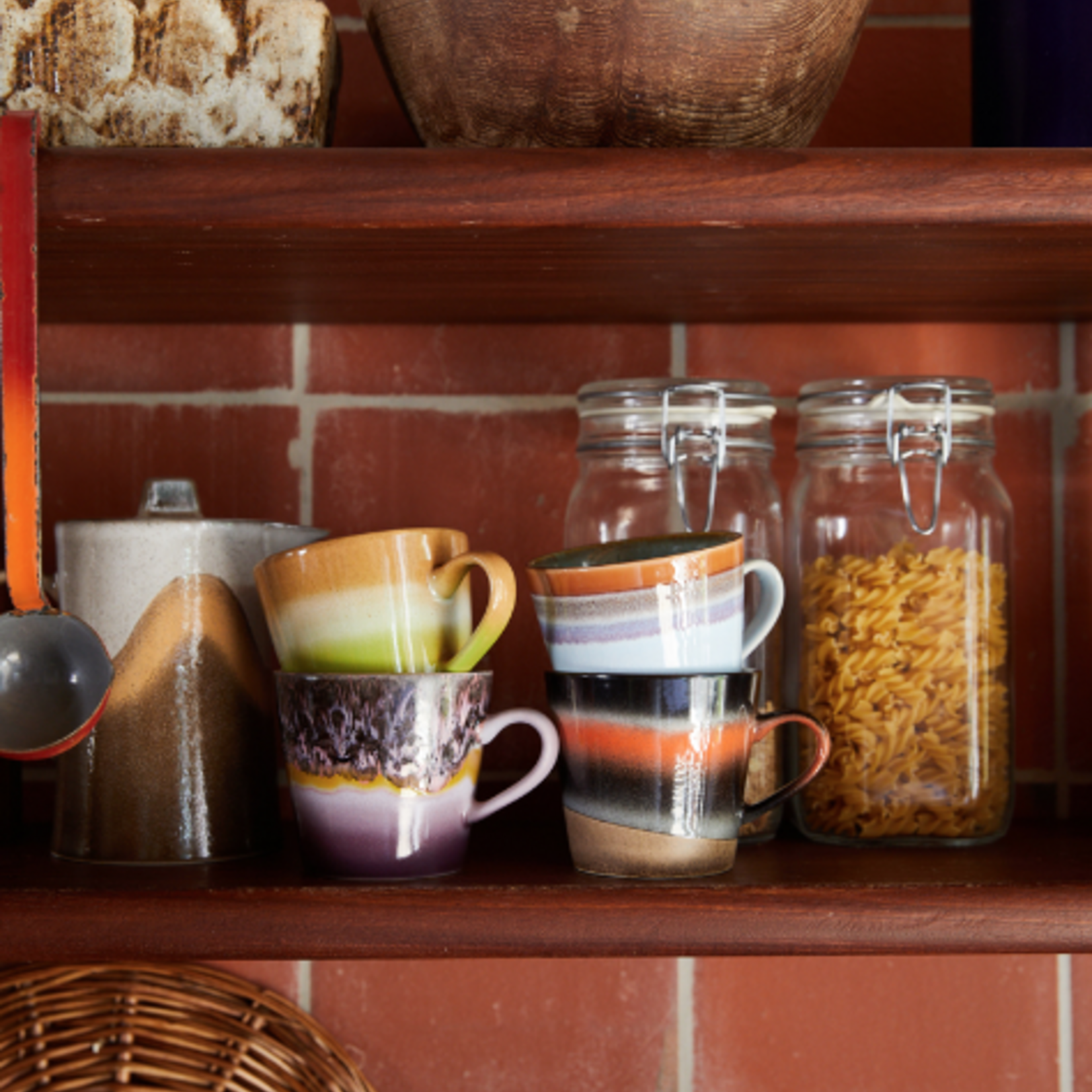 HKLIVING HKLIVING - 70's Cappuccino mok Heat ACE7232 uit collectie ?