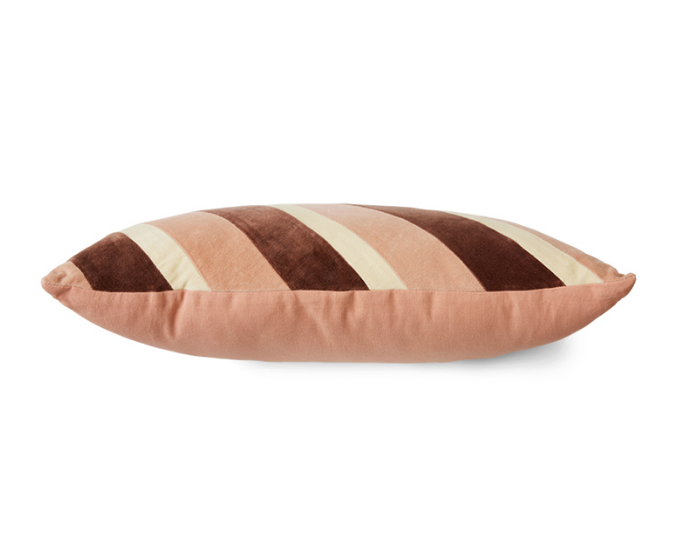 HKLIVING HKLIVING - Striped velvet cushion Rose 60x35 TKU2181