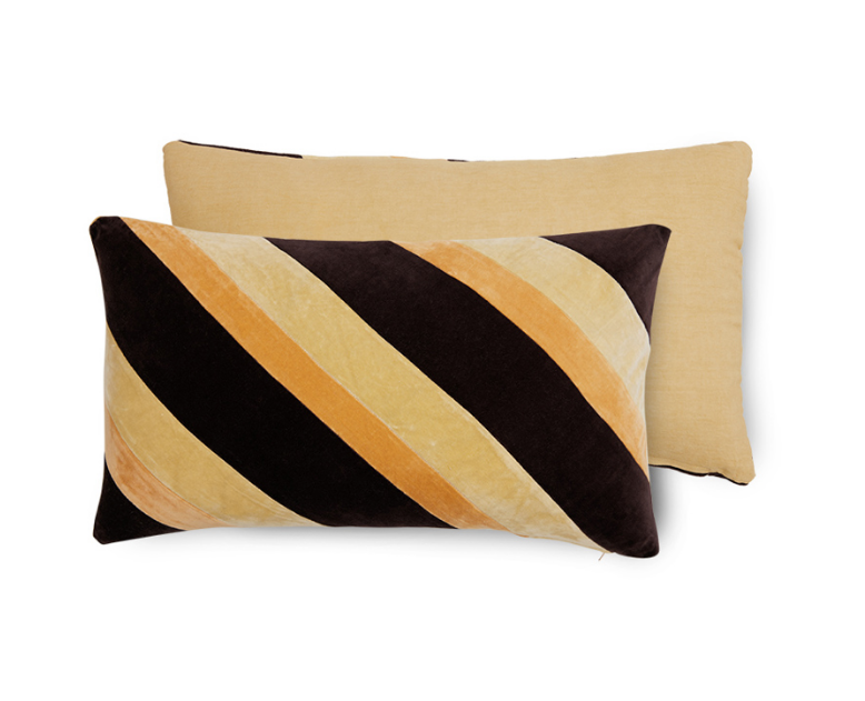 HKLIVING HKLIVING - Striped velvet cushion Fame 60x35 TKU2180