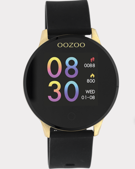 OOZOO OOZOO - Smartwatch rubberen band zwart met Goud Q00120