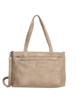 -- Murcia shopper  taupe-kunstleer