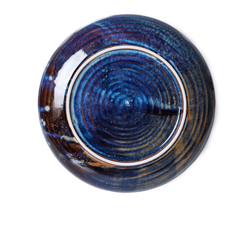 HKLIVING HKLIVING - Chef Ceramics deep plate M Rustic blue