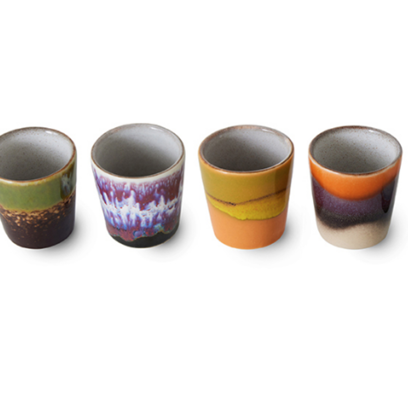 HKLIVING HKLIVING - 70's Ceramics egg cups island set van 4 ACE7252