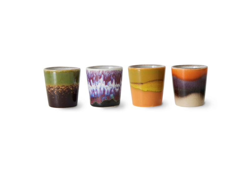 HKLIVING HKLIVING - 70's Ceramics egg cups island set van 4