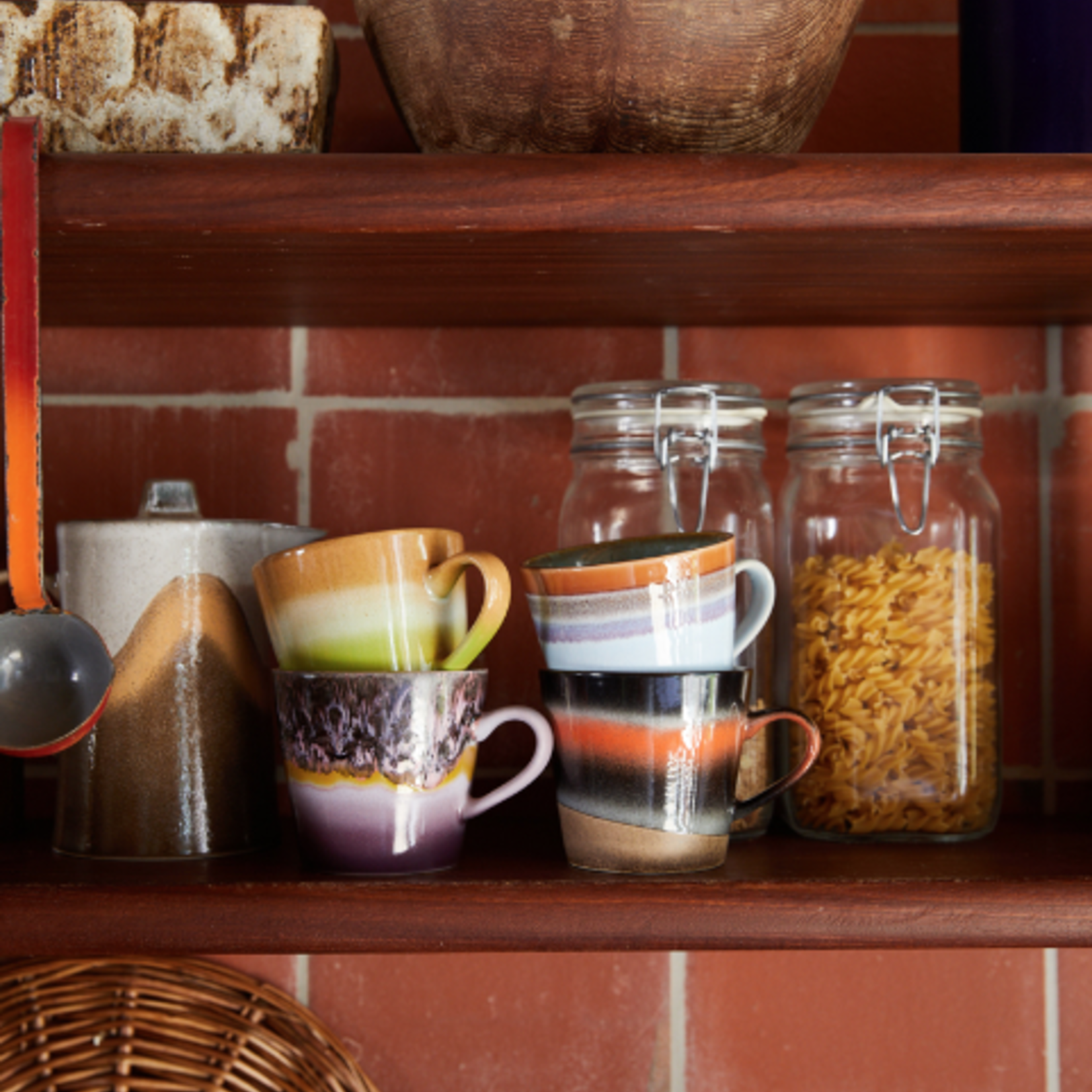 HKLIVING HKLIVING - 70's Cappuccino mok Ash ACE7233