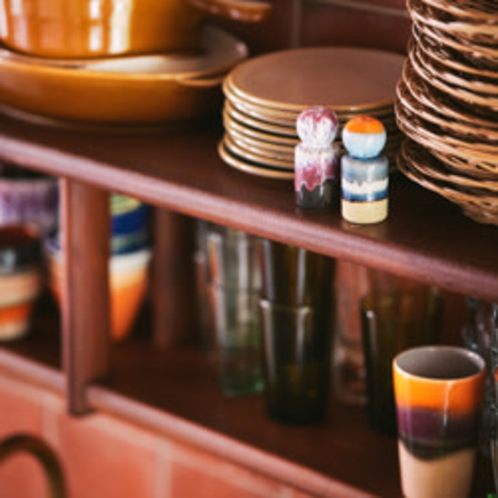 HKLIVING HKLIVING - 70S CERAMICS: PEPPER & SALT JAR, STARGAZE ACE7280