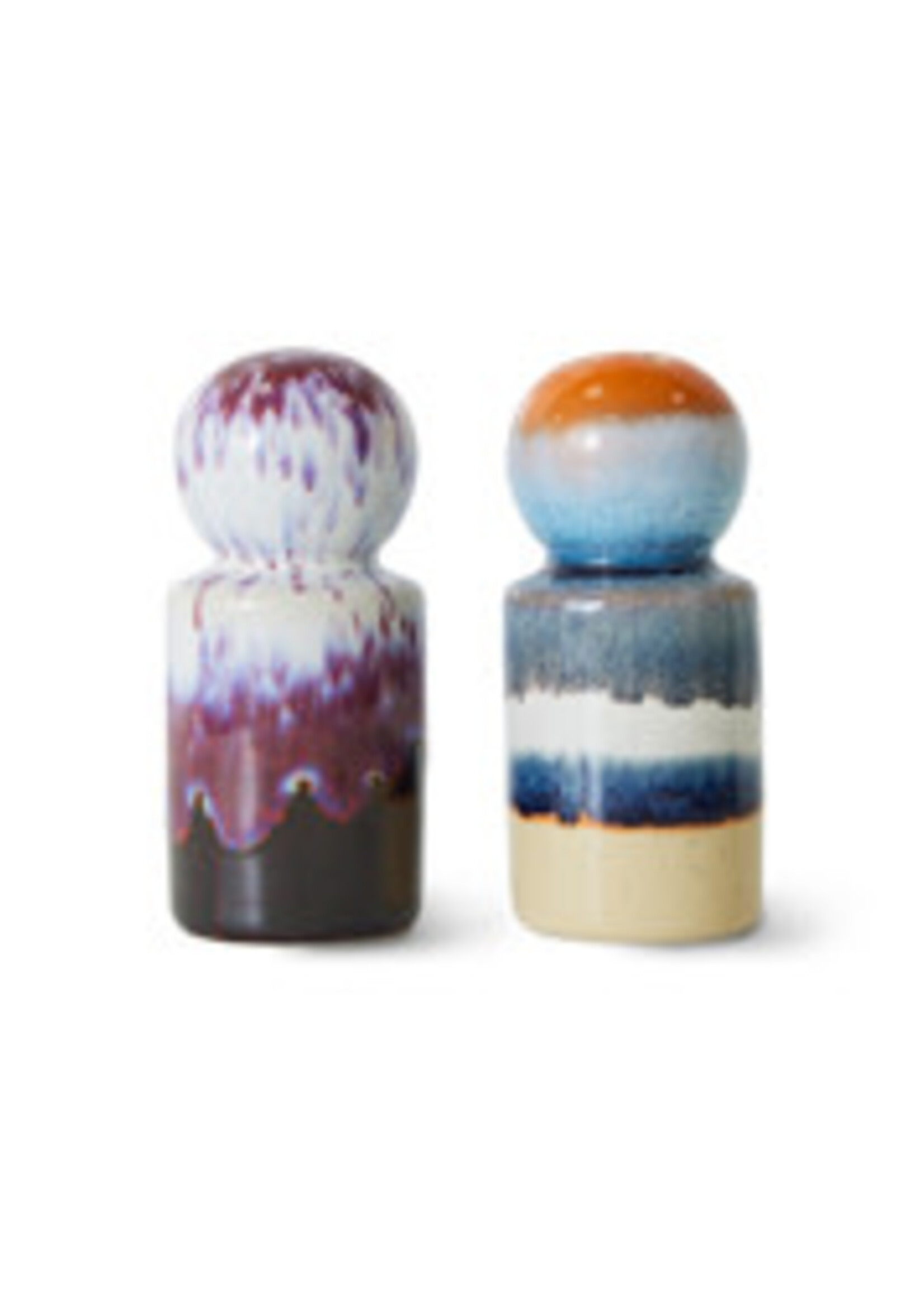 HKLIVING HKLIVING - 70S CERAMICS: PEPPER & SALT JAR, STARGAZE ACE7280