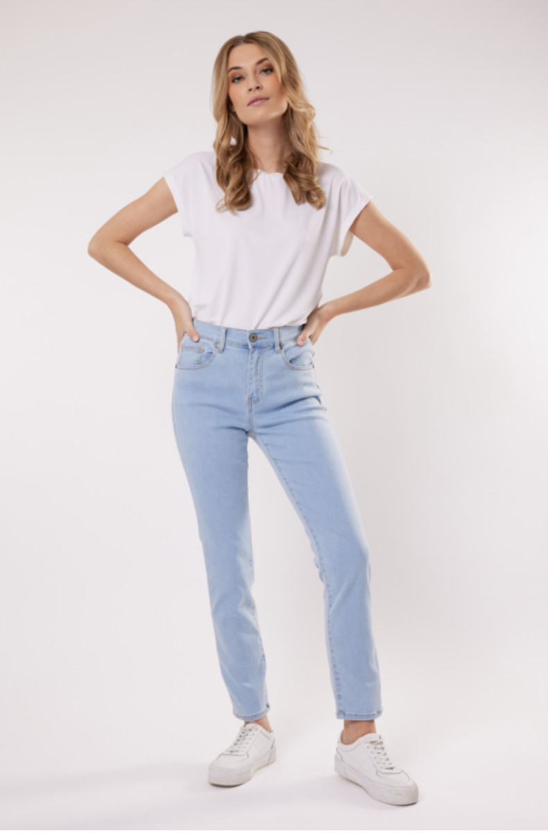 FLURESK FLURESK - Katie jeans met rechte pijpen lichtblauw