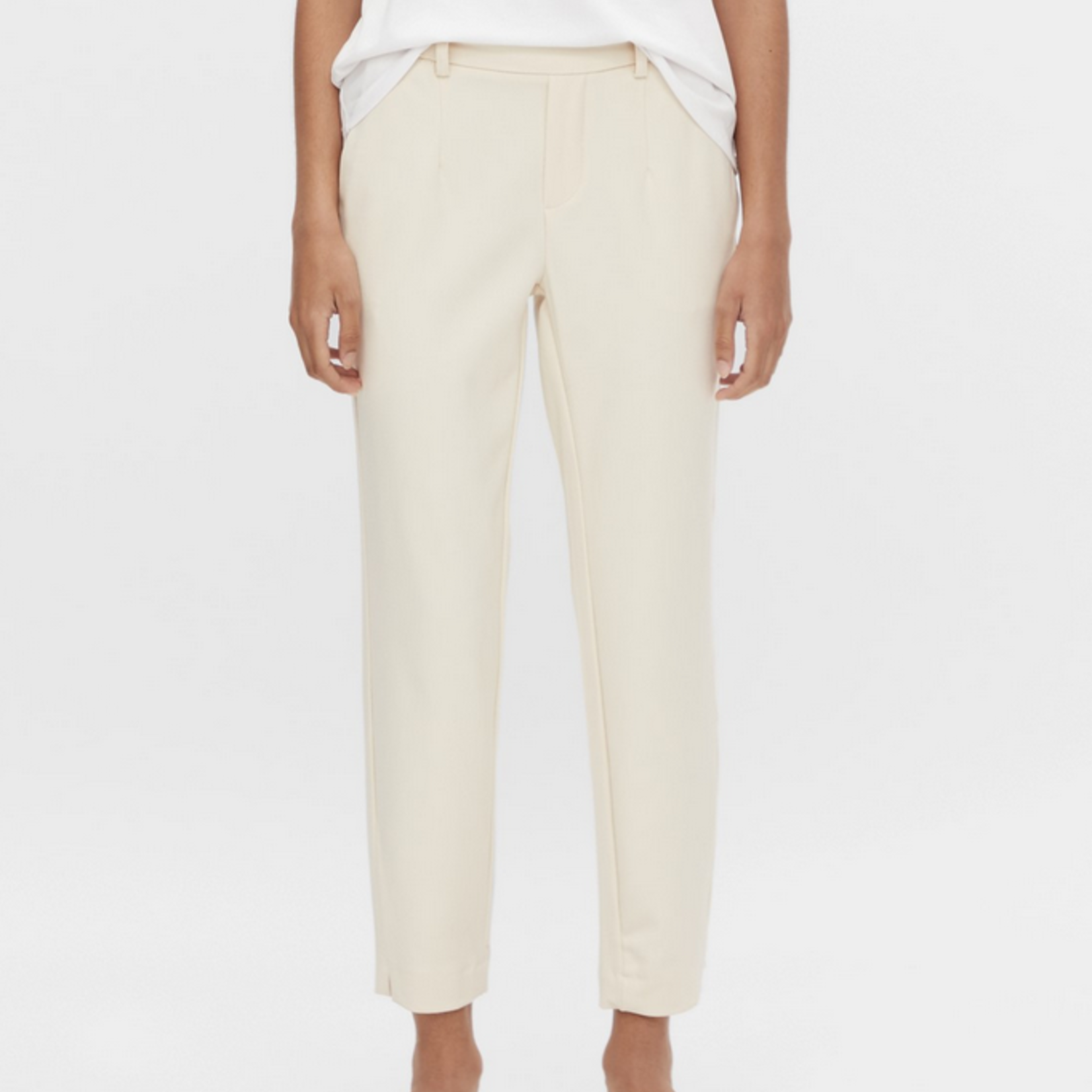 OBJECT OBJECT - Broek Lisa slim pants sandshell maat 36