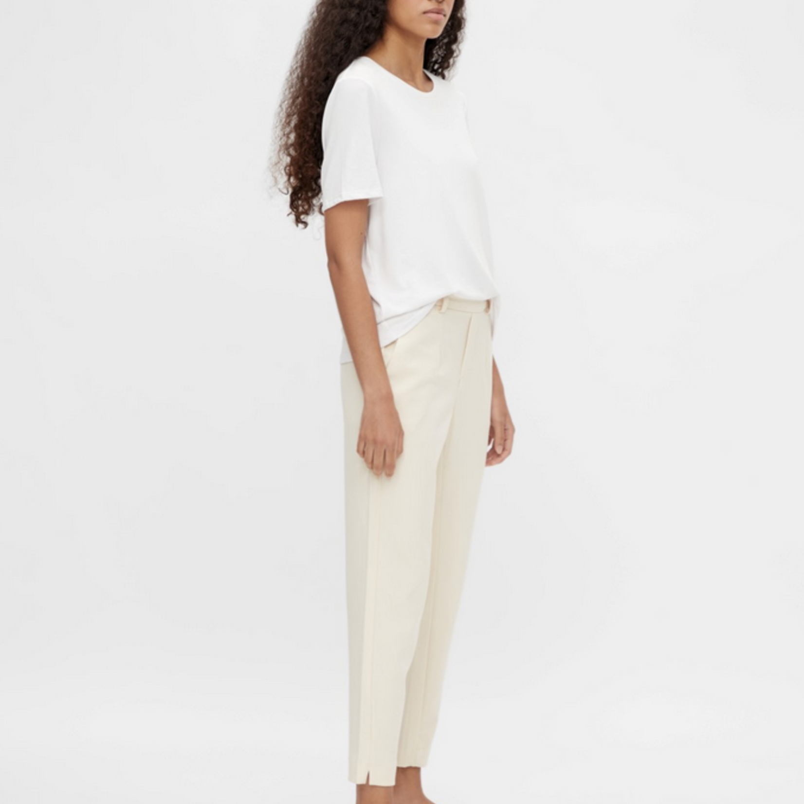 OBJECT OBJECT - Broek Lisa slim pants sandshell maat 36