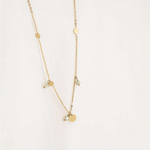 ZUSSS ZUSSS - Ketting met rondjes saliegroen/goud