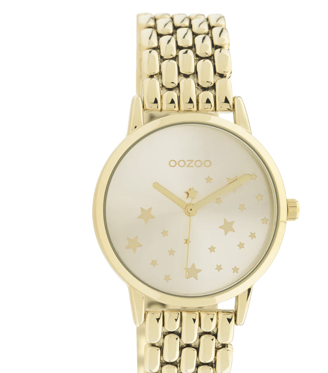 OOZOO OOZOO - Horloge met goudkleurige roestvrijstalen armband - C11027