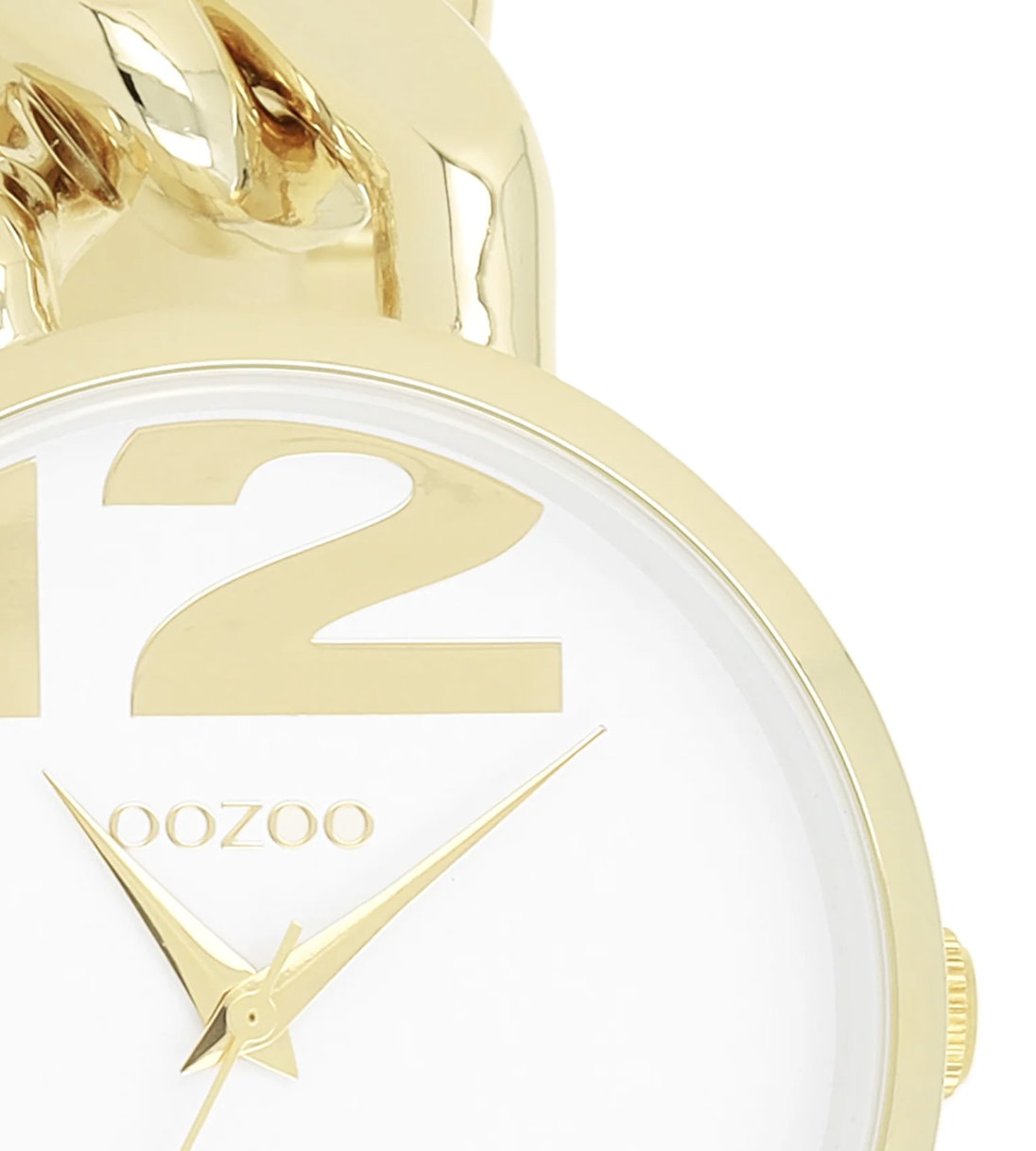 OOZOO OOZOO - Horloge met goudkleurige grove schakelarmband - C11262