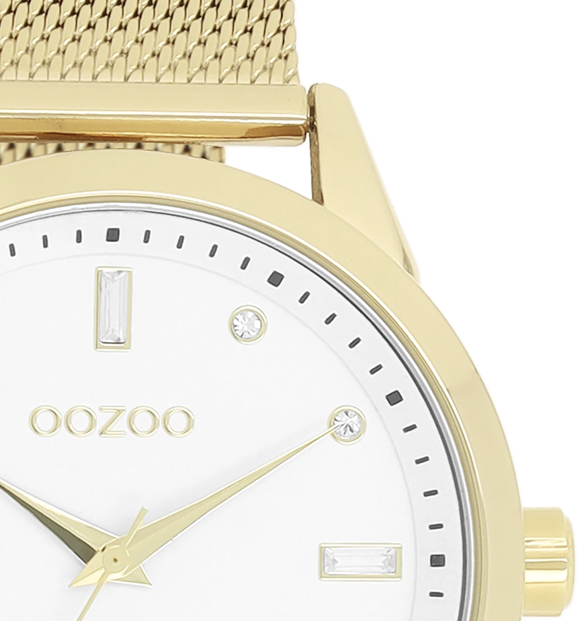 OOZOO OOZOO - Horloge met goudkleurige metalen mesh armband - C11282