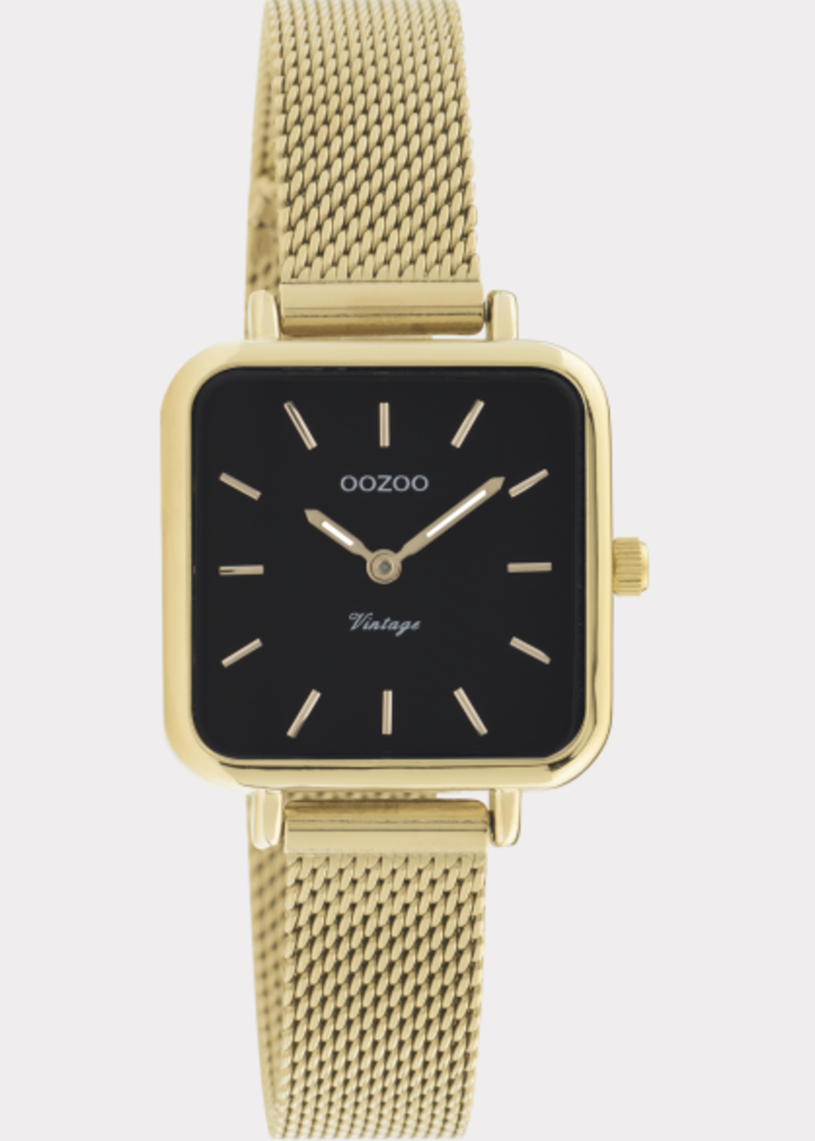 OOZOO OOZOO Horloge goud vintage met stalen band C20264