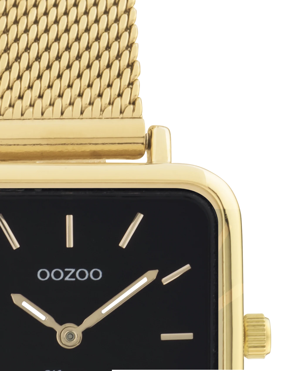 OOZOO OOZOO - Horloge goud vintage met stalen band C20264