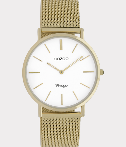 OOZOO OOZOO - Horloge met stalen band C9910 goudkleur