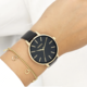 OOZOO OOZOO - Horloge met zwarte leren band - C11294
