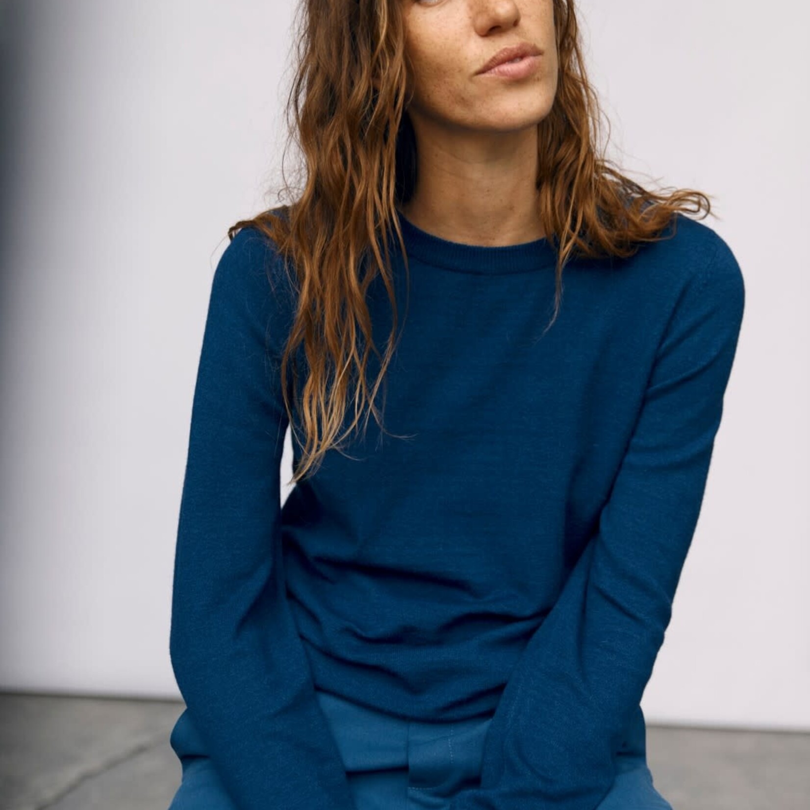 OBJECT OBJECT  - Pullover Thess Blue melange MAAT S