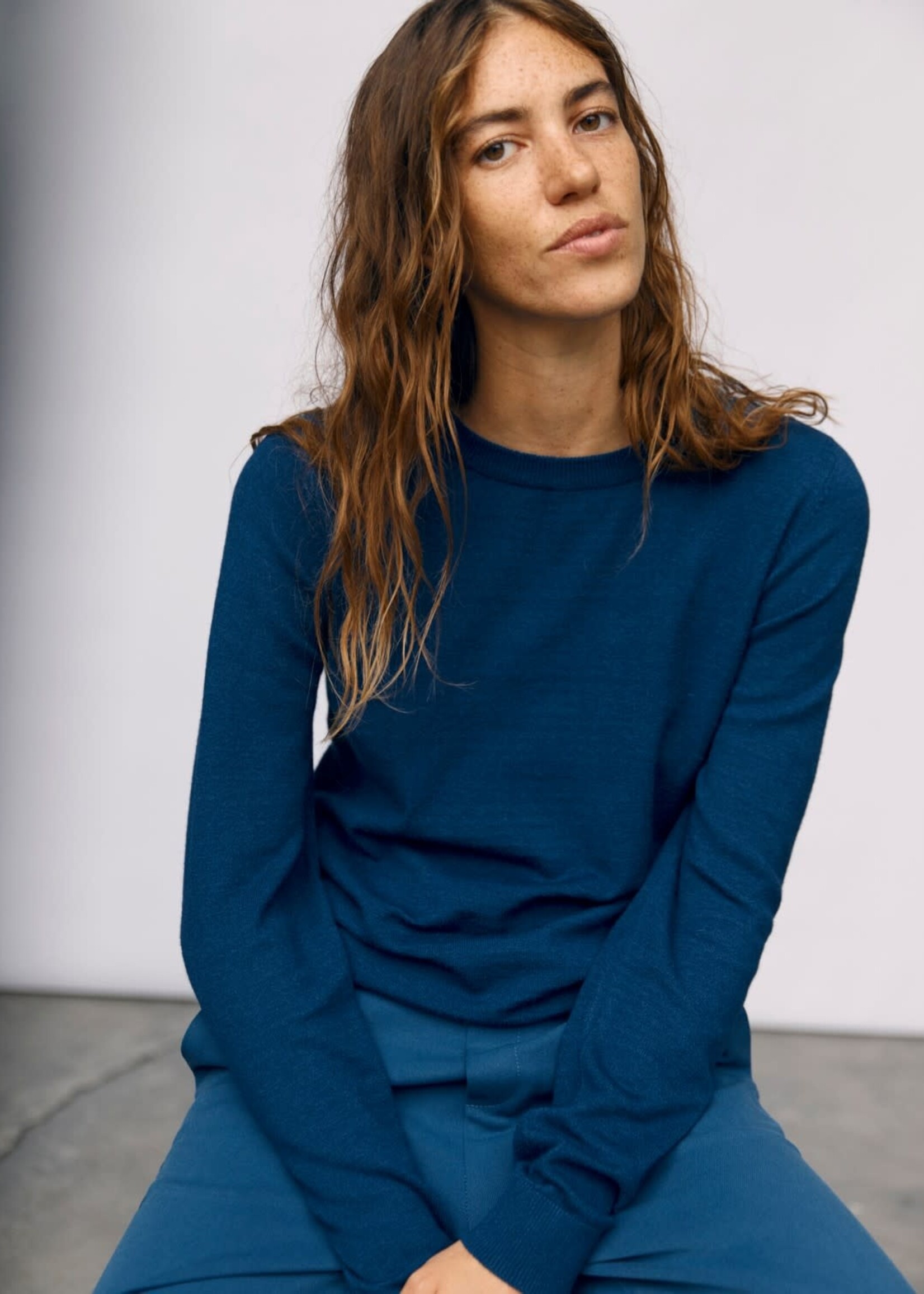 OBJECT OBJECT  - Pullover Thess Blue melange MAAT S