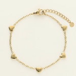 MY JEWELLERY MY JEWELLERY - Armband met hartjes goud