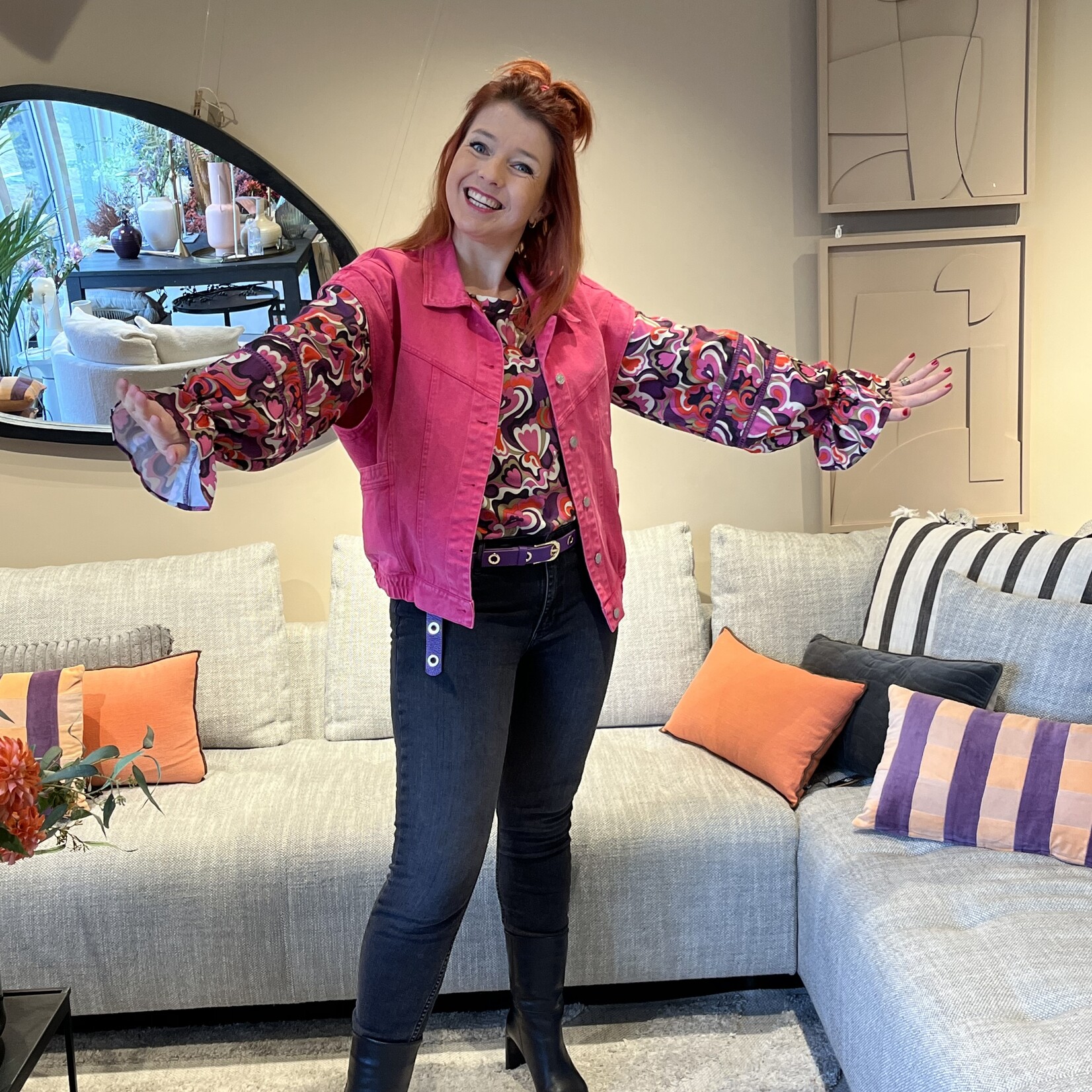 FLURESK FLURESK - Top Britta Salviapaars zand MAAT 36