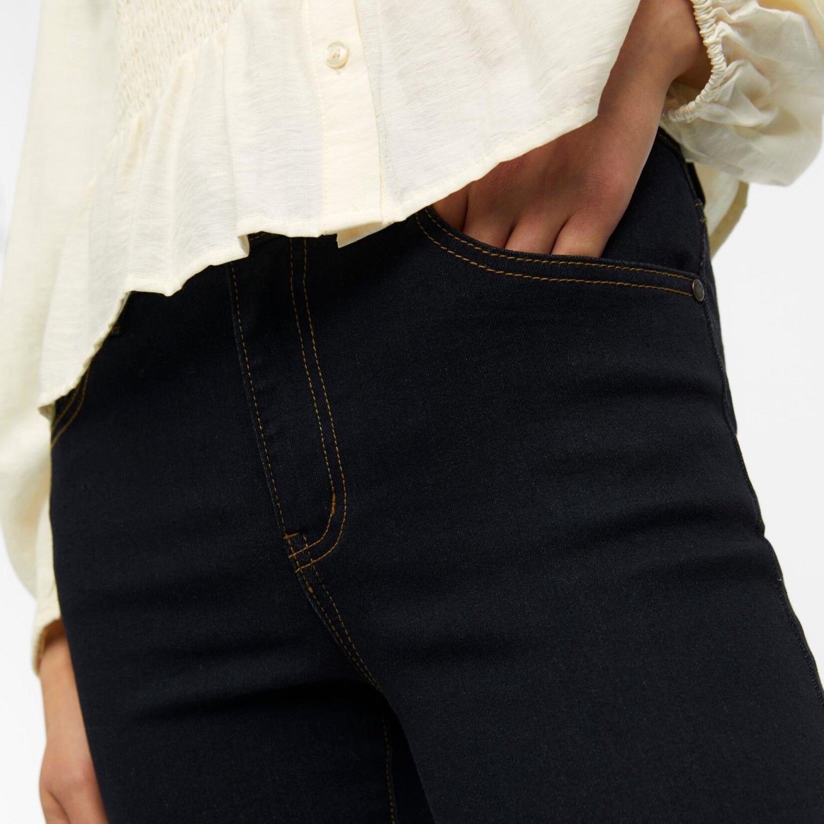 OBJECT OBJECT - Jeans Naia flared dark blue denim Maat S