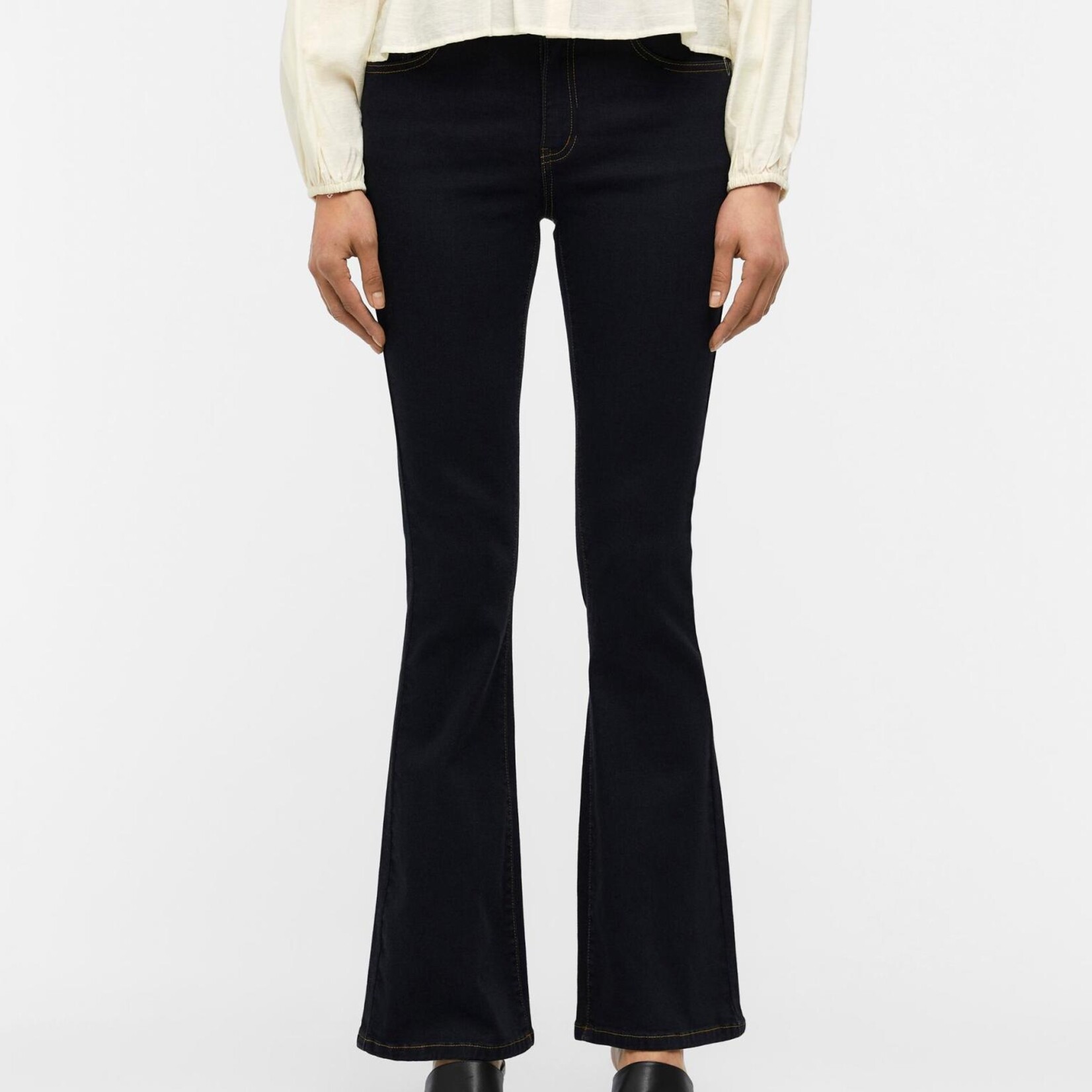 OBJECT OBJECT - Jeans Naia flared dark blue denim Maat S