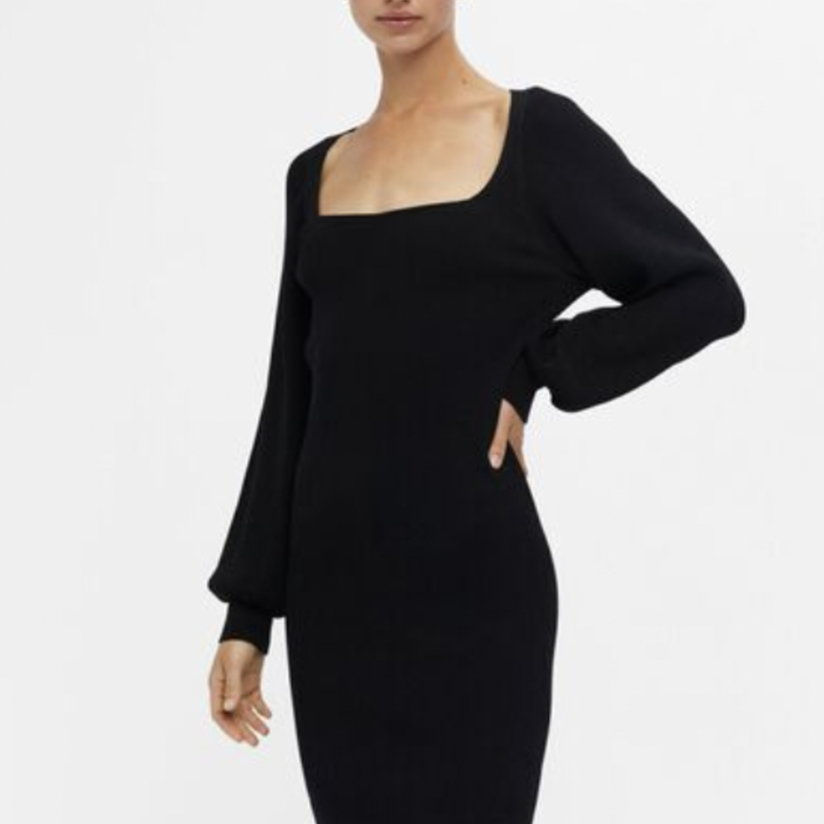 OBJECT OBJECT - Jurk Agnes  gebreid zwart