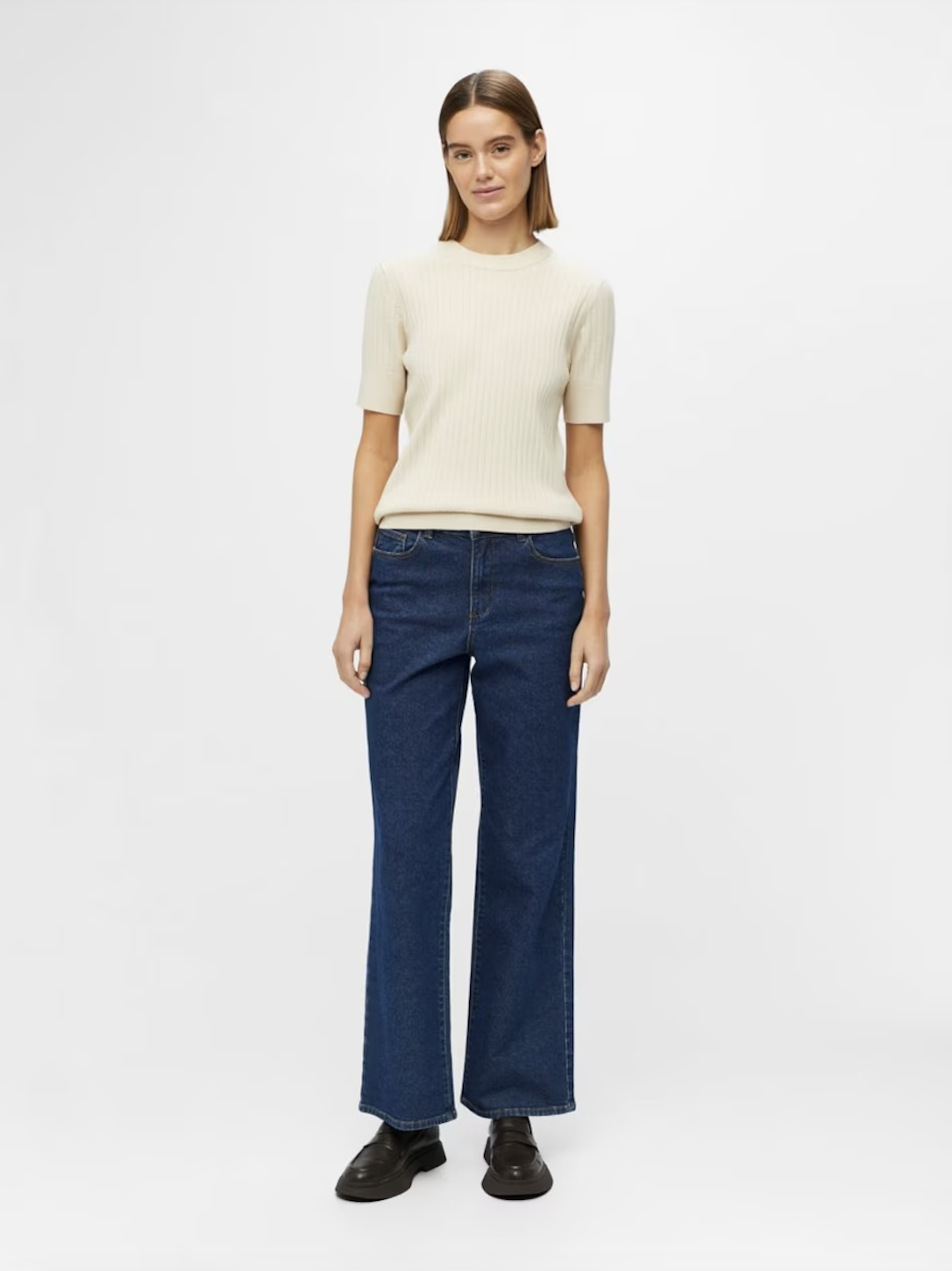 OBJECT OBJECT - T-shirt Noelle knit  sandshell