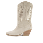 BABOUCHE BABOUCHE - Western laars SOOF beige/goud MAAT 37