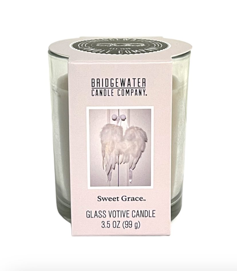 -- HS - Glass votive sweet grace