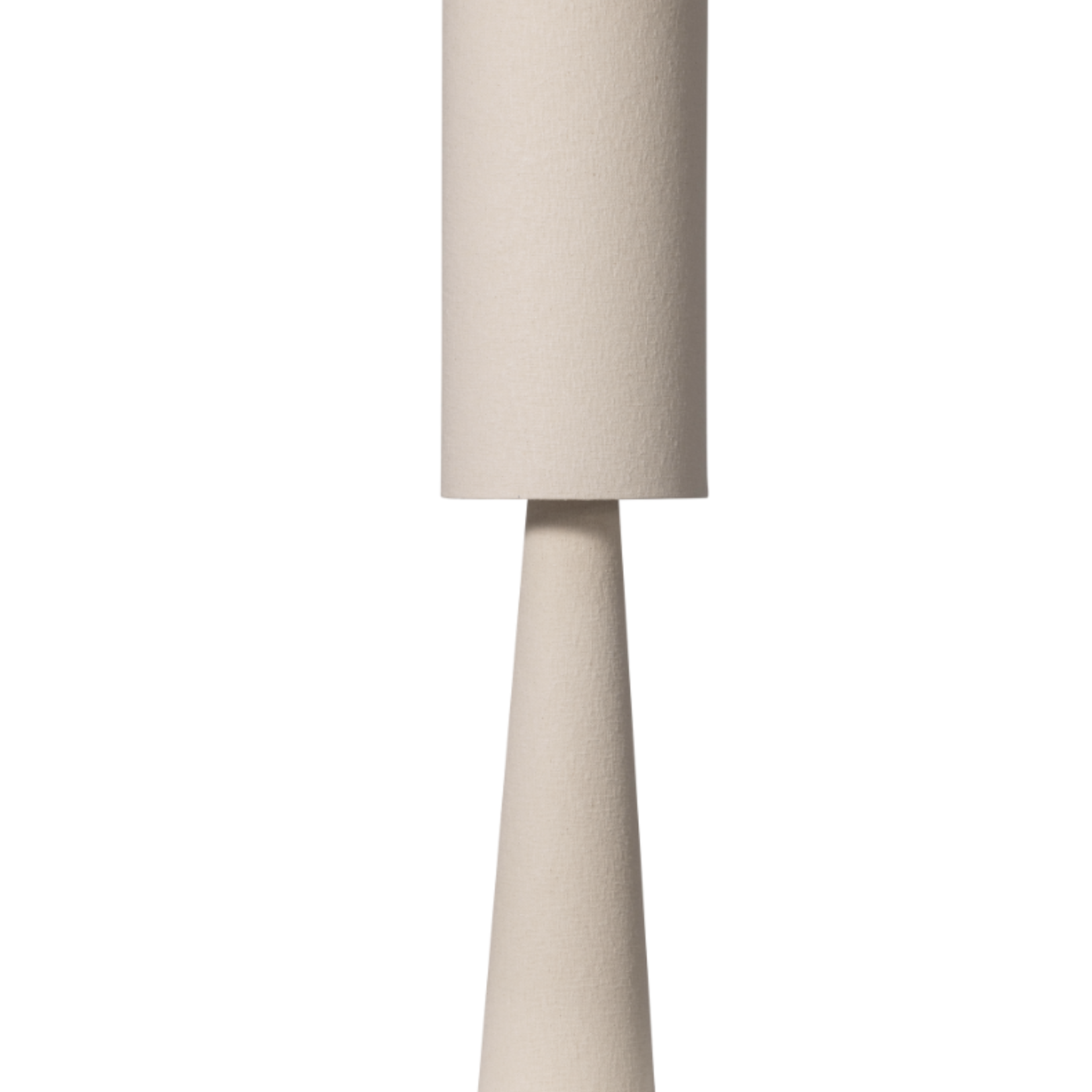 -- WOOOD - Loft vloerlamp metaal/bouclé naturel 130xø30cm