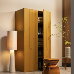 -- WOOOD - Loft vloerlamp metaal/bouclé naturel 130xø30cm