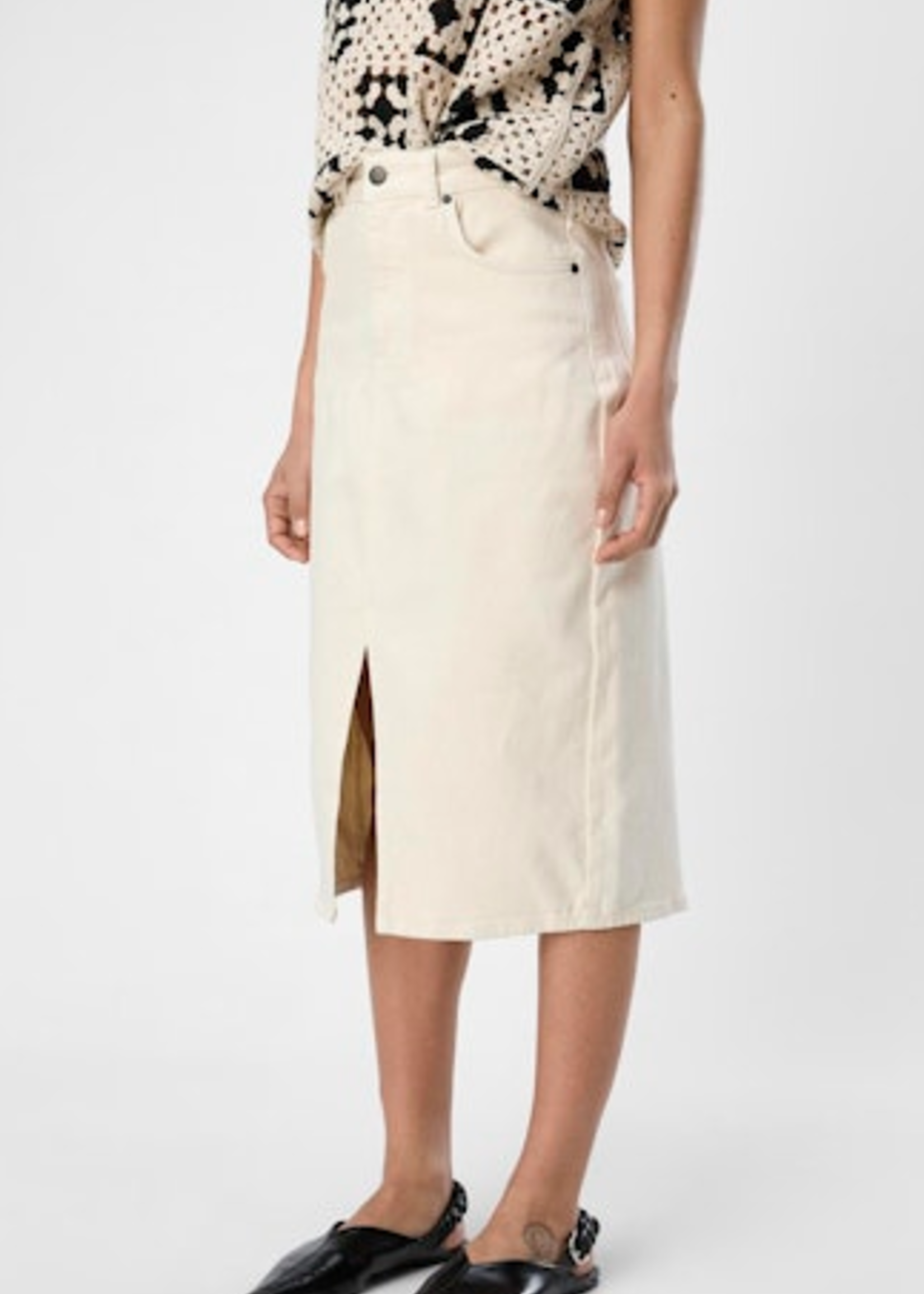 OBJECT OBJECT - Rok Ellen midi twill sandshell