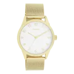 OOZOO OOZOO - Horloge met goudkleurige metalen mesh armband - C11322