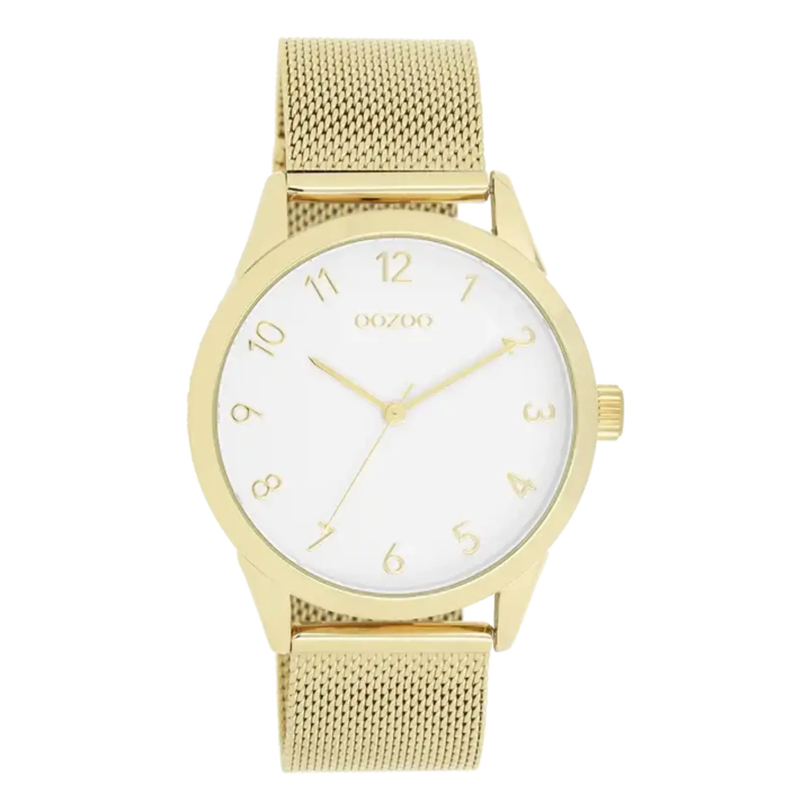 OOZOO OOZOO - Horloge met goudkleurige metalen mesh armband - C11322