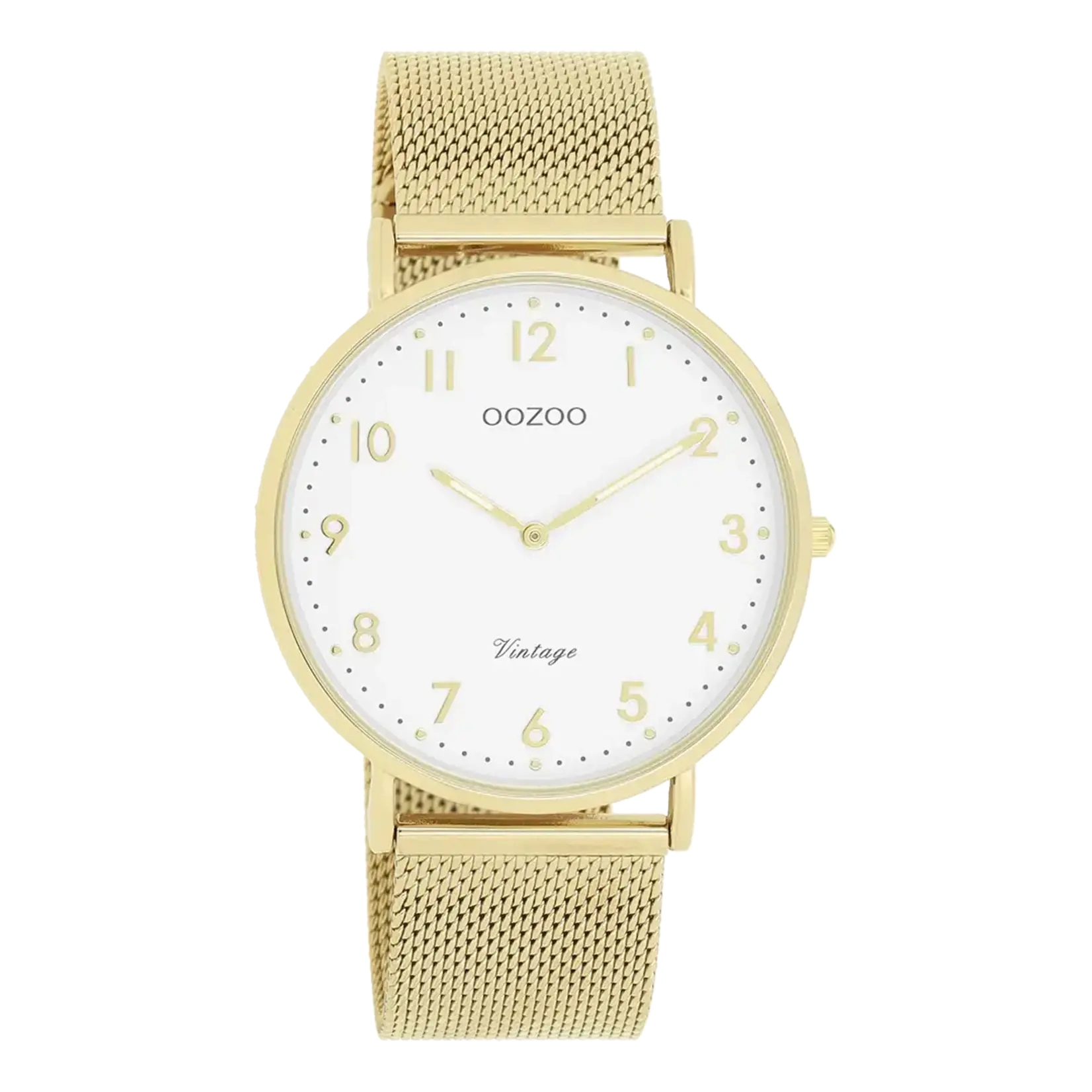 OOZOO OOZOO - Horloge met mesh band goud  C20342