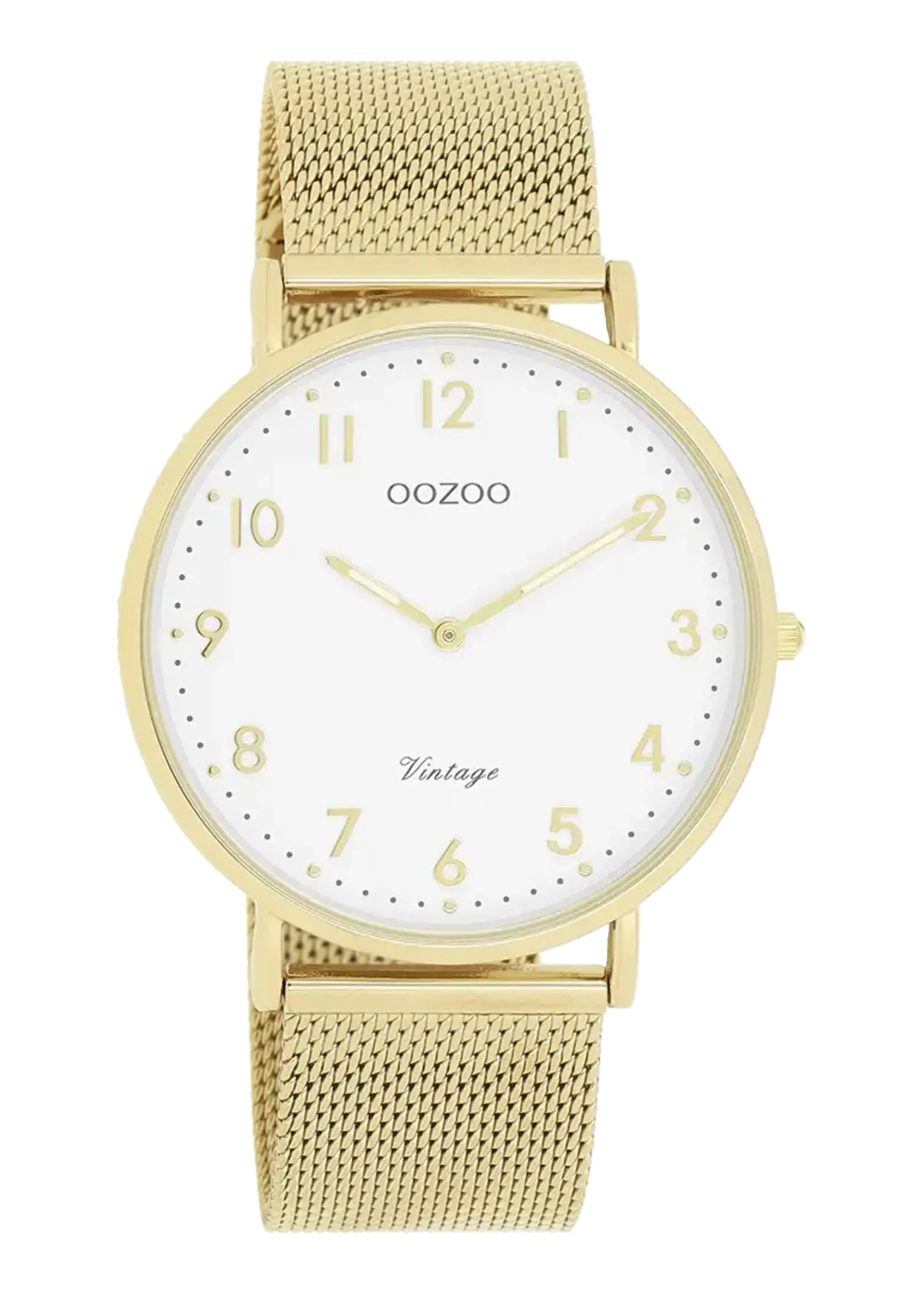OOZOO OOZOO - Horloge met mesh band goud  C20342