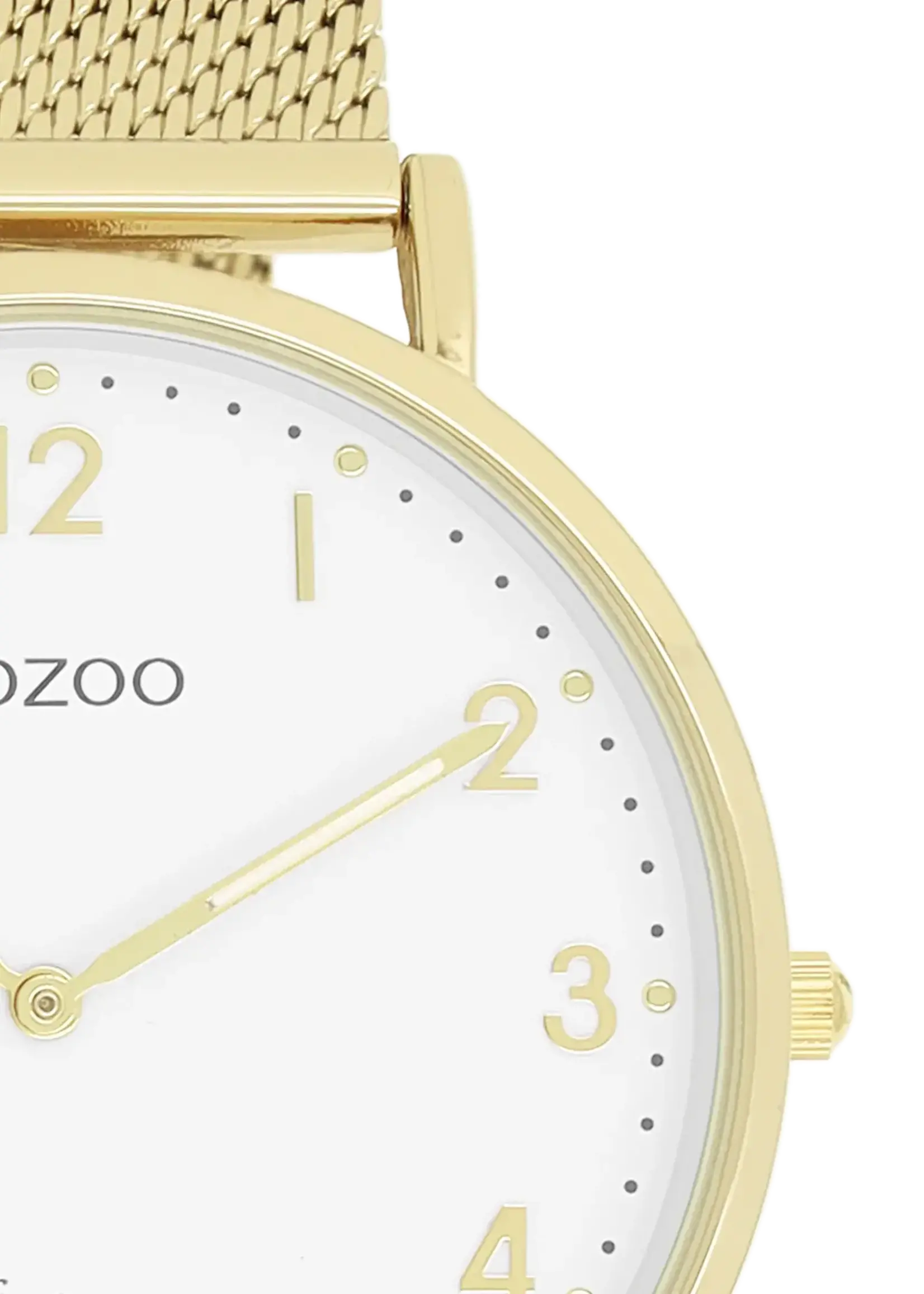 OOZOO OOZOO - Horloge met mesh band goud  C20342