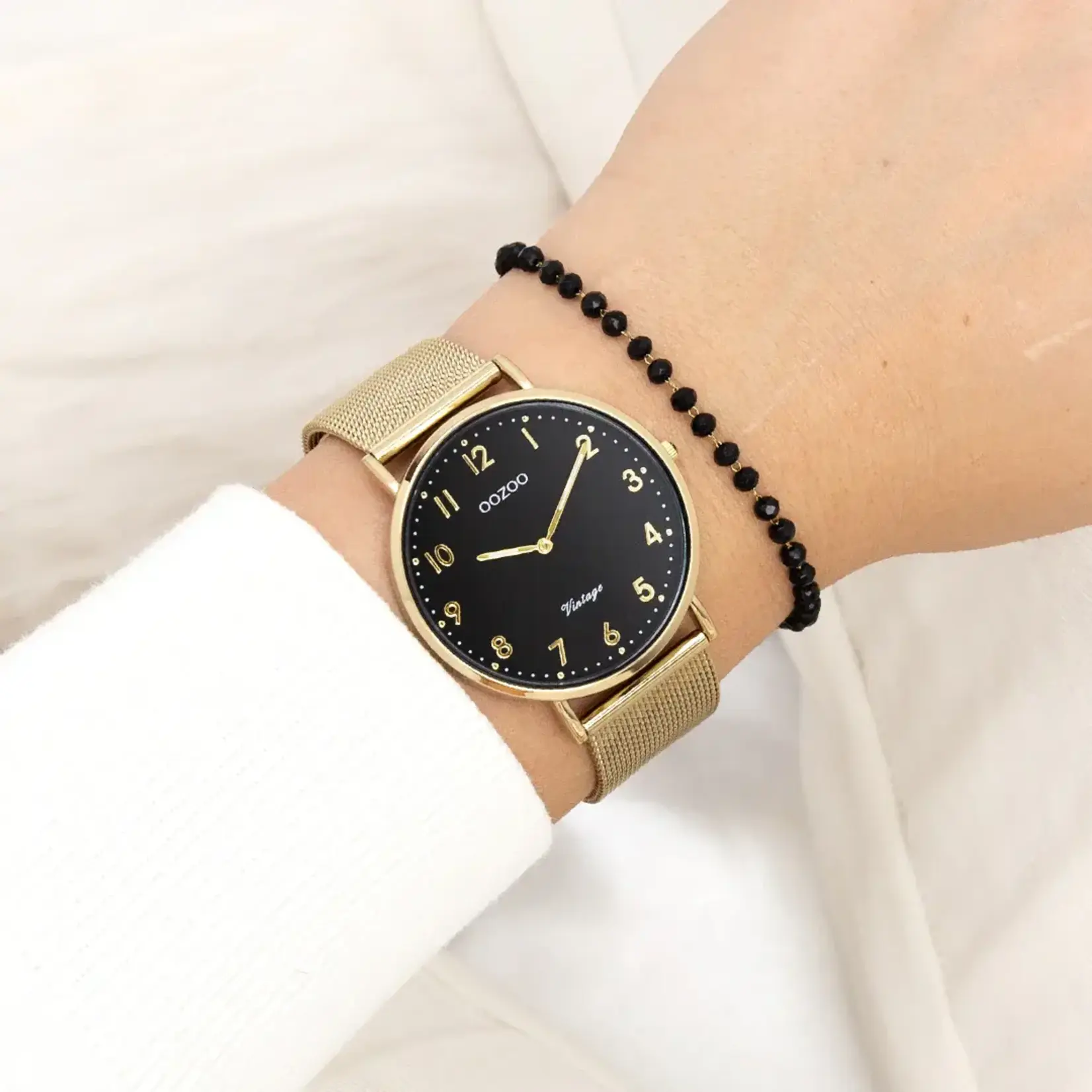 OOZOO OOZOO - Horloge met mesh band goud  C20344