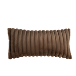 -- Kussen vajen velvet dark brown 60x30cm