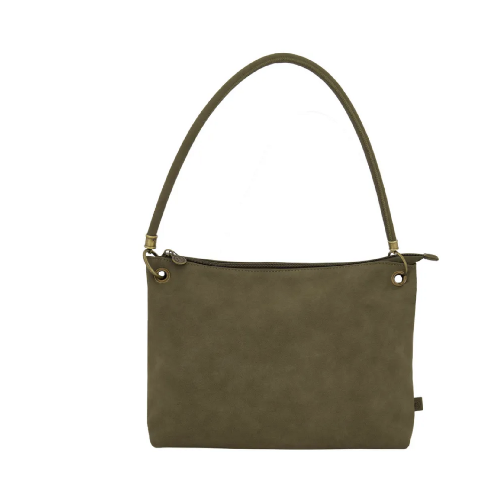 ZUSSS ZUSSS - Basic schoudertas M met hengsel donkergroen